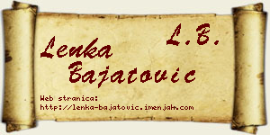 Lenka Bajatović vizit kartica